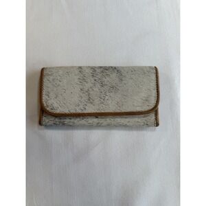 Western Tooled Mexican Leather Tri-fold Wallet‎ Horse Hair